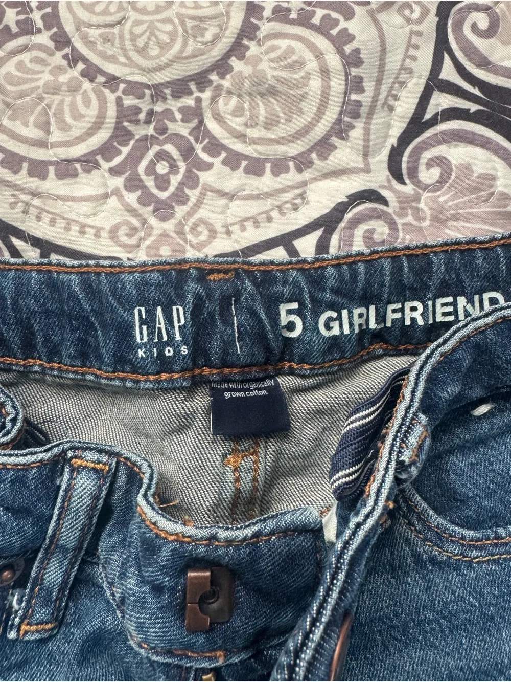 GAP Kids Girlfriend Jeans in Dark Blue Denim
